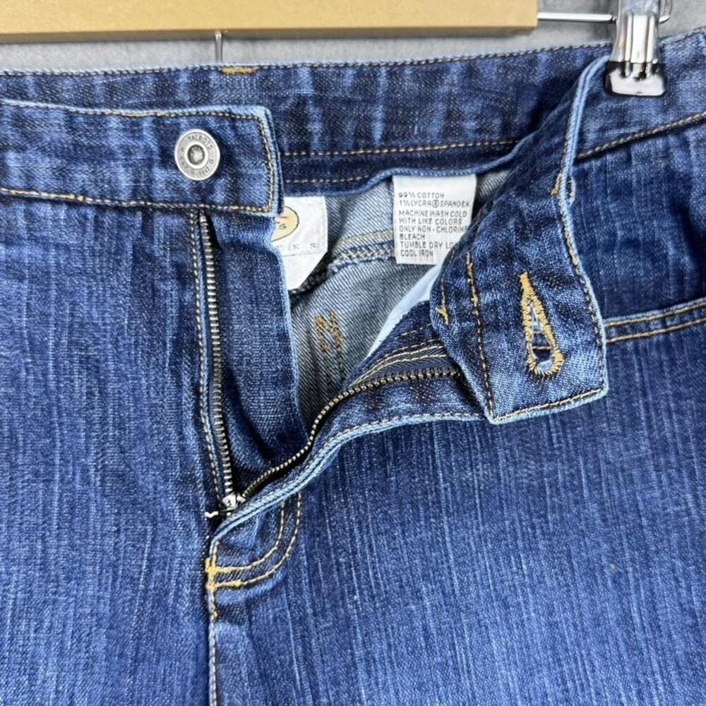 Talbots Jeans Womens 10 Petite Blue Stretch Denim‎ Straight Leg 5 Pocket Zip Fly - Picture 4 of 9